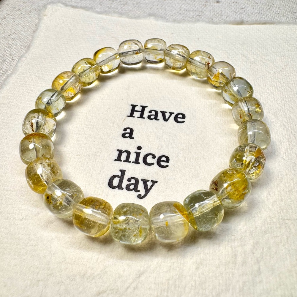 High-Quality Golden Rutilated Quartz Bracelet 8.6mm
